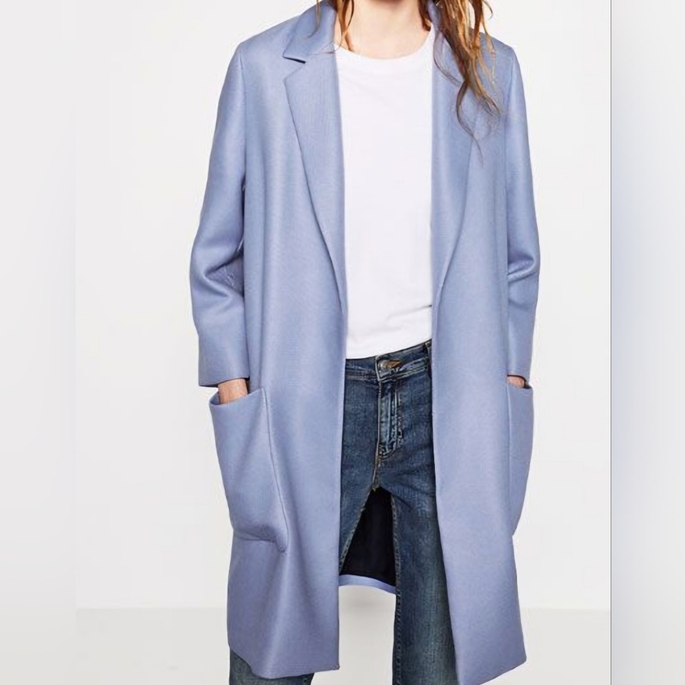 ZARA blue coat with pockets